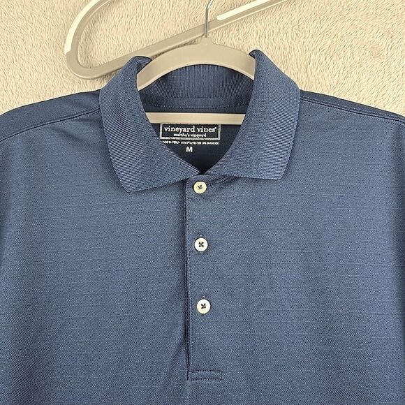 New York‎ Giants Vineyard Vines Performance Golf Polo Mens Medium Blue Stretch - Picture 3 of 10
